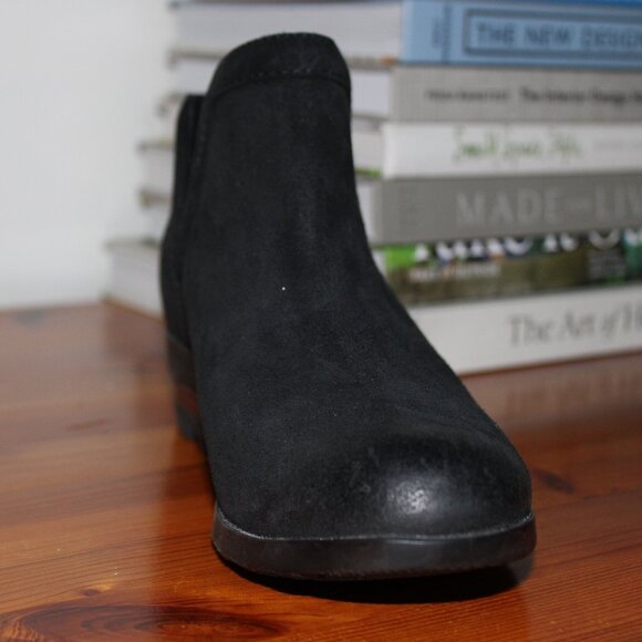 Sorel Lolla Black leather booties, women's size 7 - Picture 7 of 9